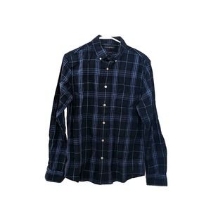 Banana Republic NEW Mens Button Up Shirt Blue Plaid Size S Slim Long Sleeve